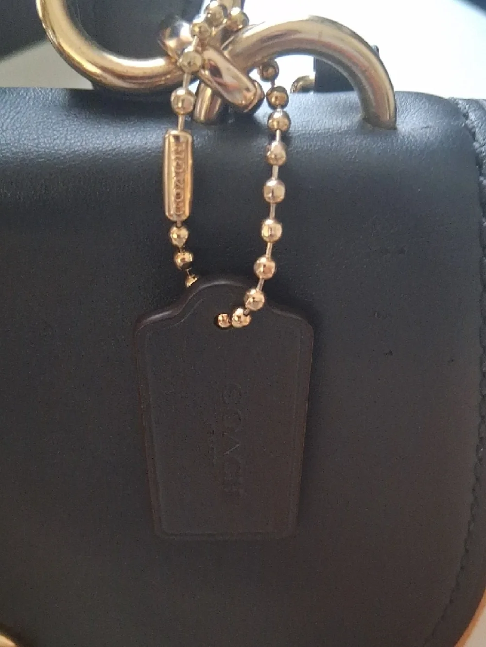 Coach Faye Leather & Suede Crossbody — NAVY BLUE & TAN - Picture 13 of 16